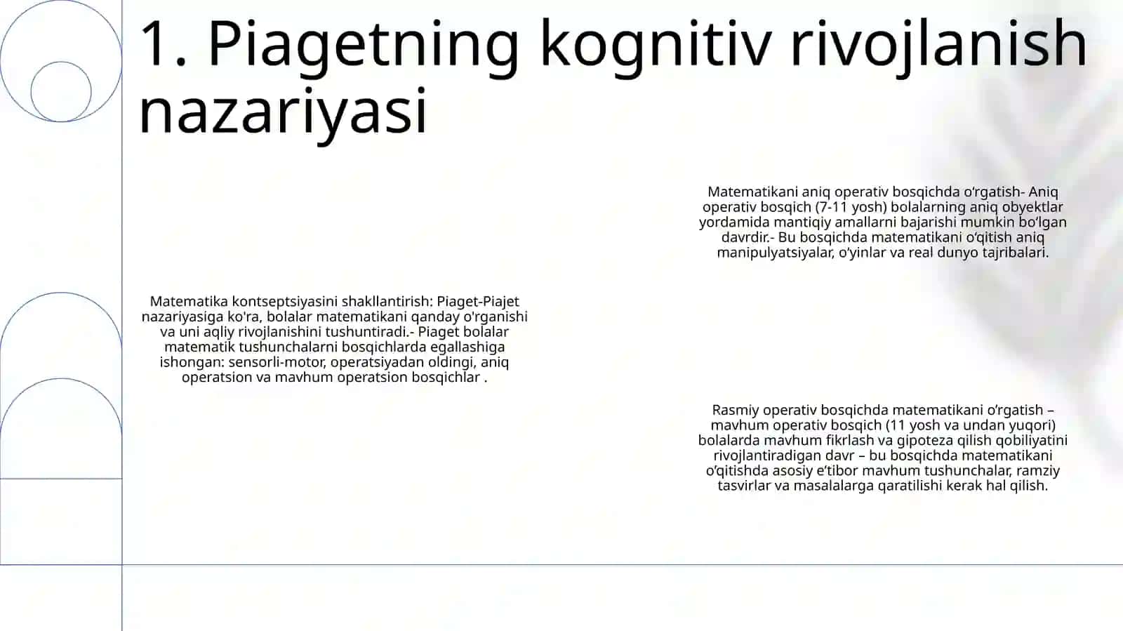 Elementar Matematik Tasavvurlarni Shakllantirish Mashg'Ulotlarini Kuzatish 2