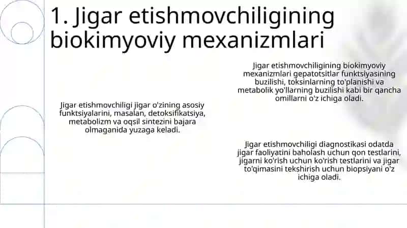 Jigar -Hujayra Yetishmovchiligi Va Jigar Komasi Vujudga Kelishining Biokimyoviy Mexanizmlari Va Tashxisi 2