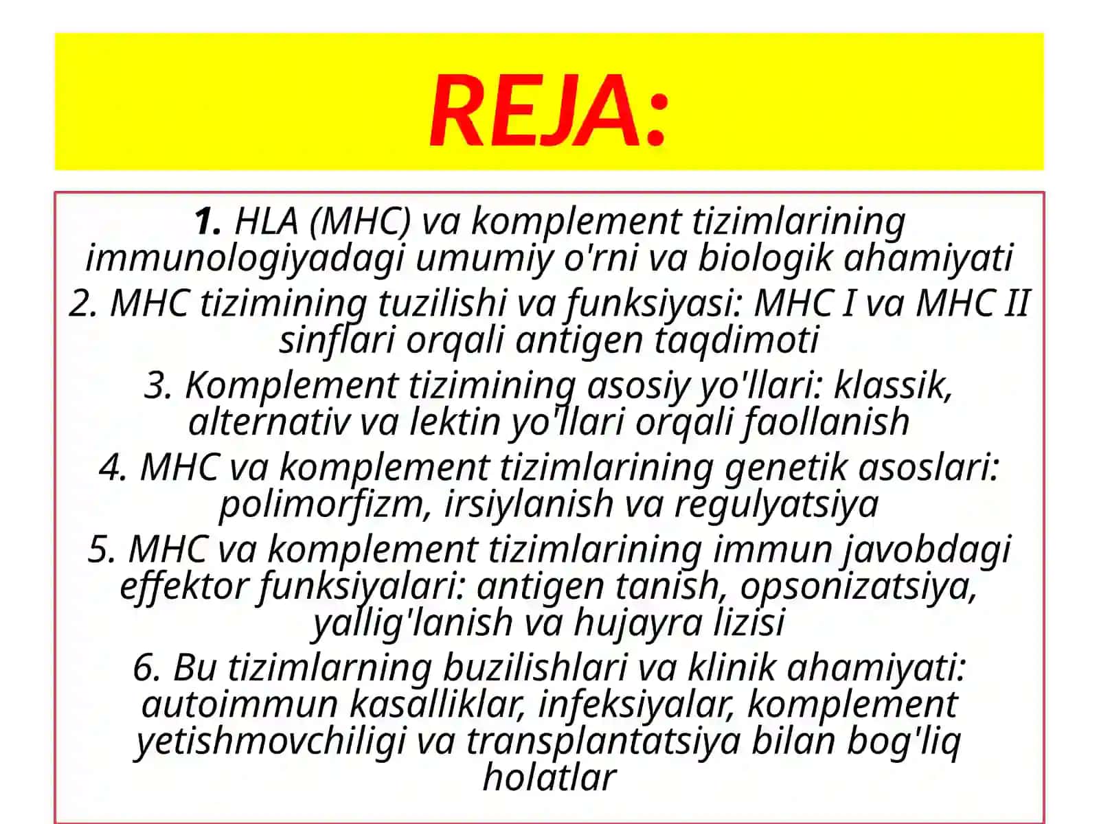 MICROBIOLOGIYA VIRUSOLOGIYA VA IMMUNOLOGIYA fanidan taqdimot 2