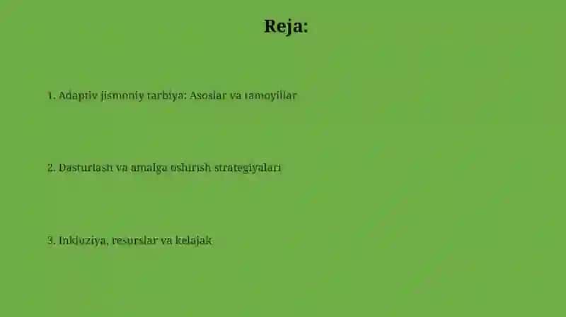 Adaptiv jismoniy tarbiya tushunchalari 2