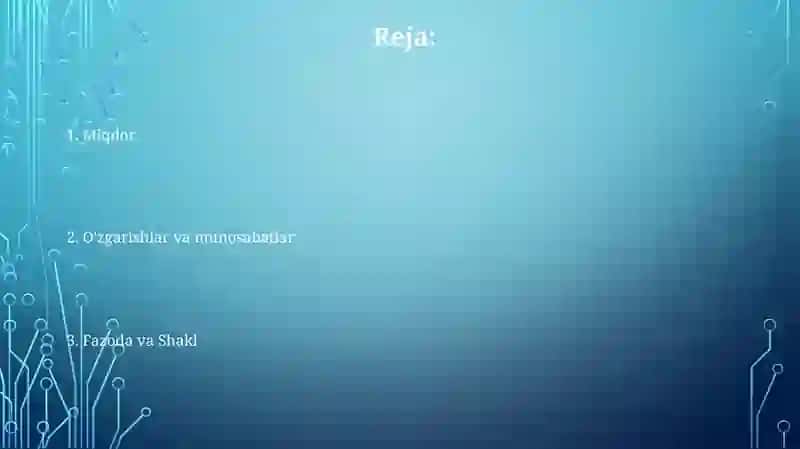 Pisa xalqaro baholash dasturida matematikaga oid mazmun sohalari 2