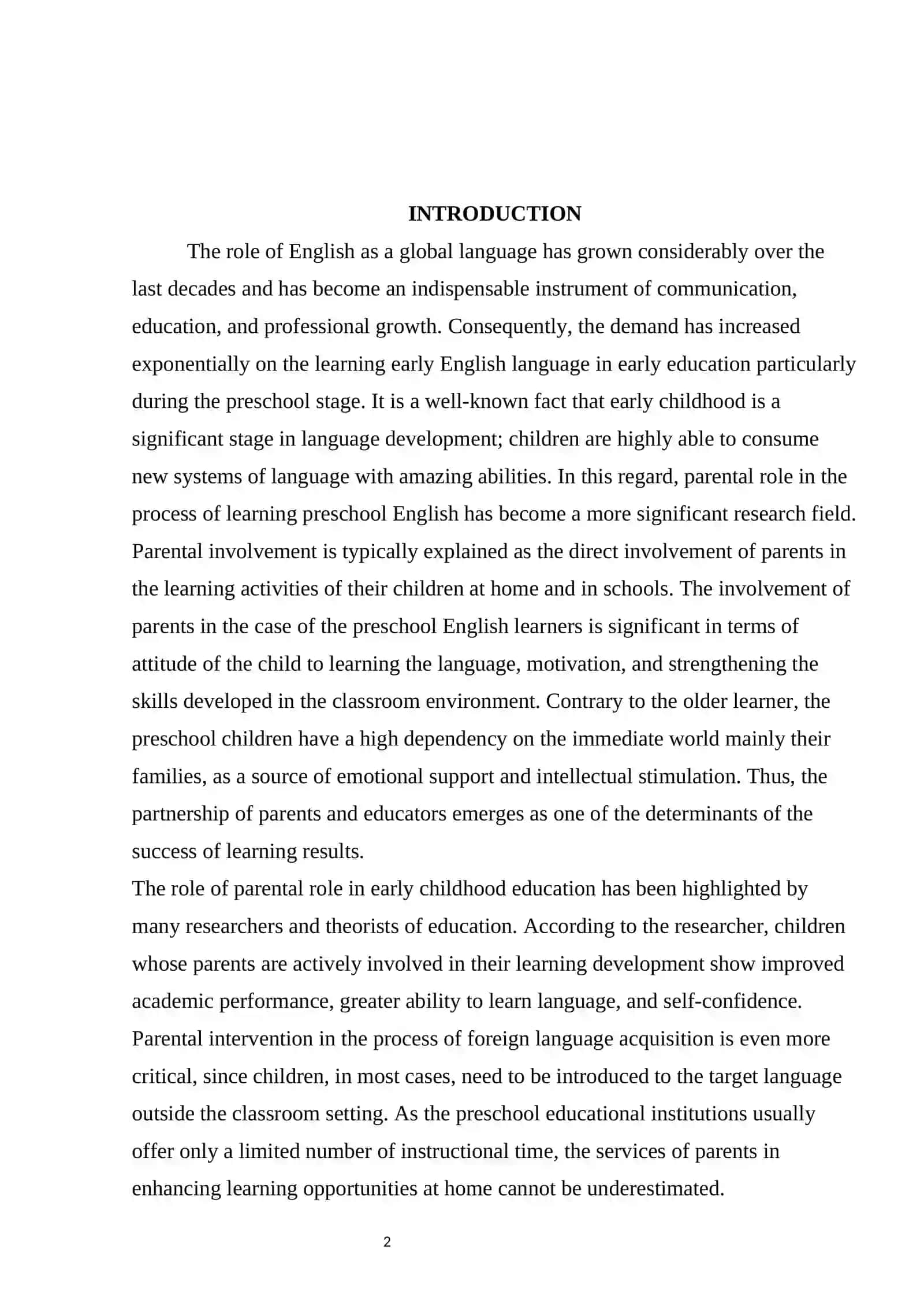 PARENTAL INVOLVEMENT PROCESS OF PRESCHOOL ENGLISH LEARNERS 2