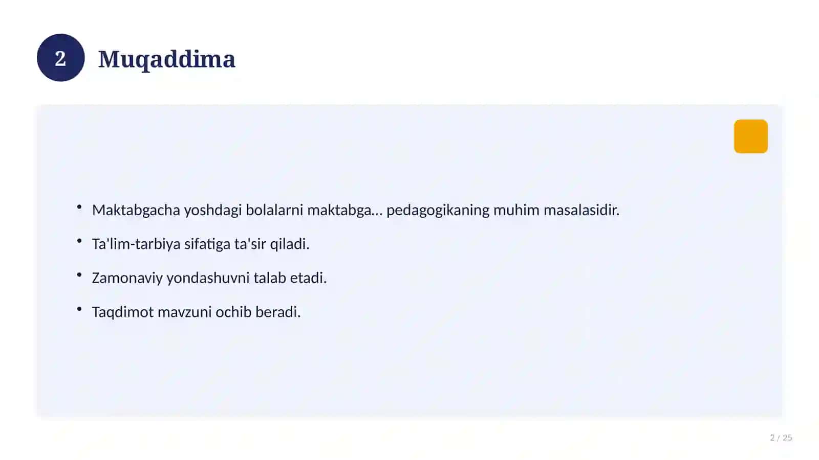 Maktabgacha yoshdagi bolalarni maktabga tayyorlashning pedagogik diagnostikasi 2