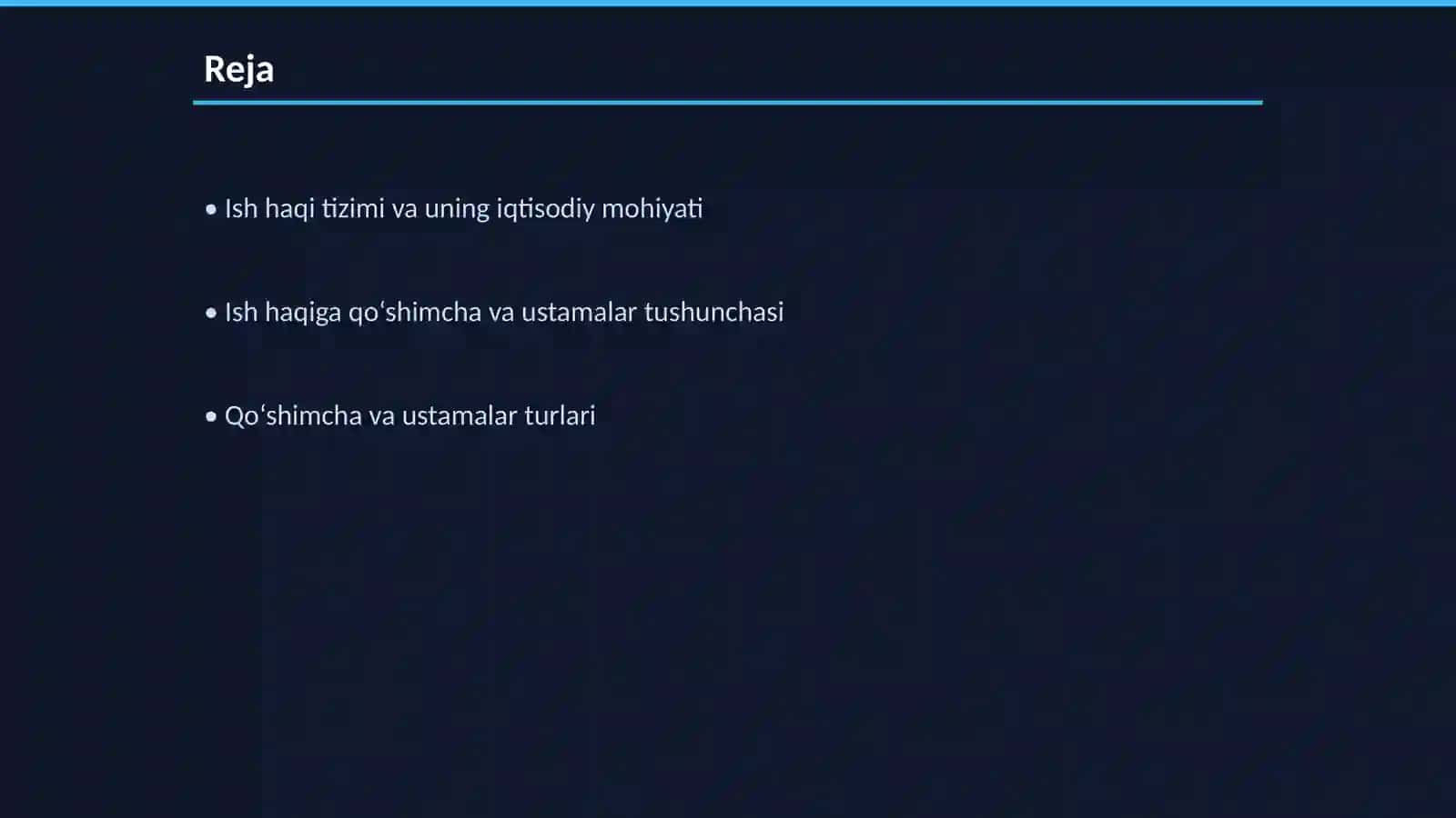 Korxonalarda ish haqiga qo’shimcha va ustamalar 2