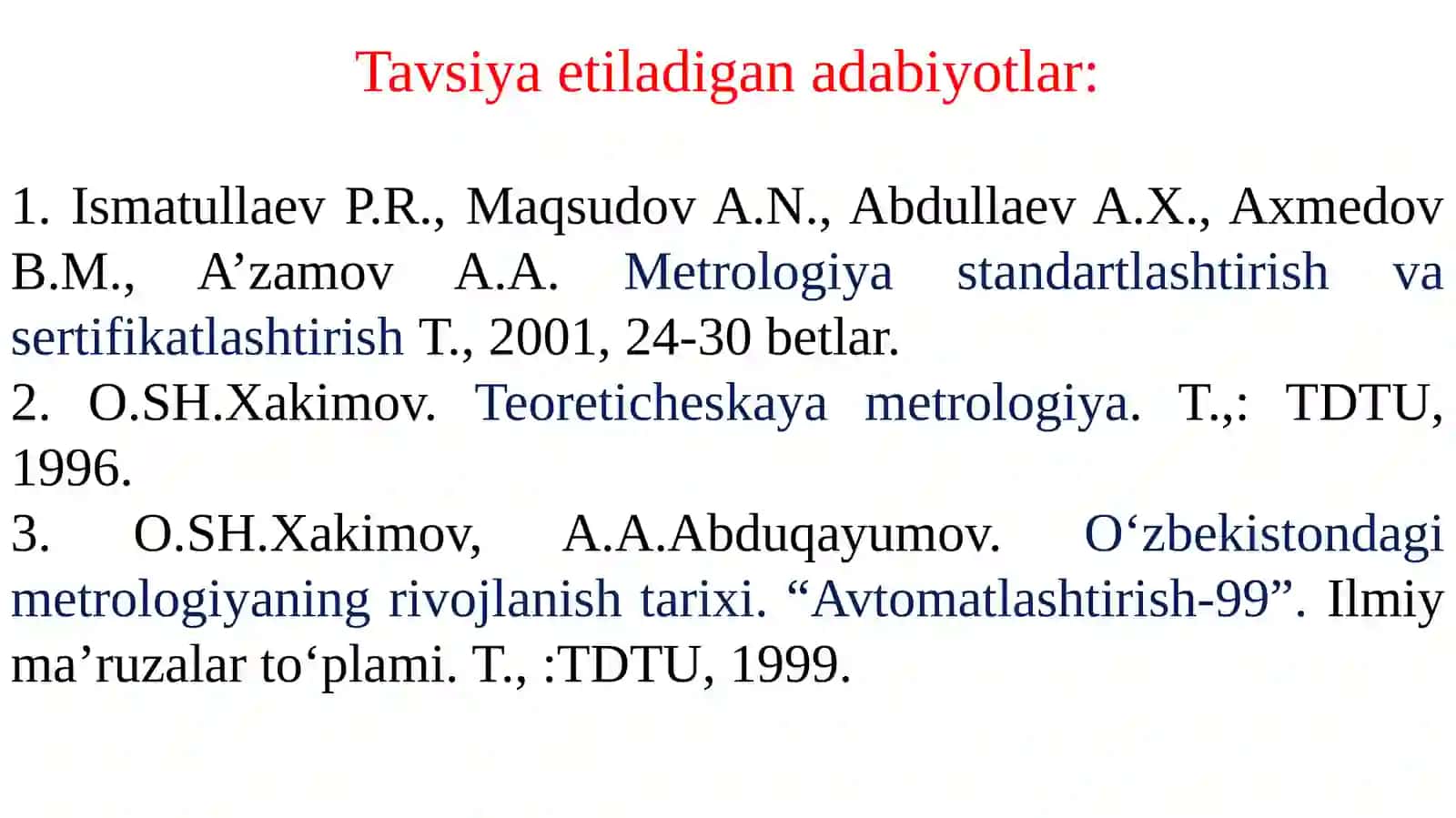 Metrologiya fani, vujudga kelishi va rivojlanish tarixi 2