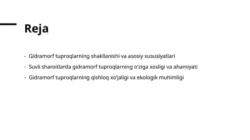 Gidramorf tuproqlar,ularning xossa va xususiyatlari 2