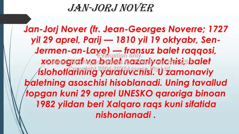 Jahon va o’zbek xoreografiya san’at tarixi 2