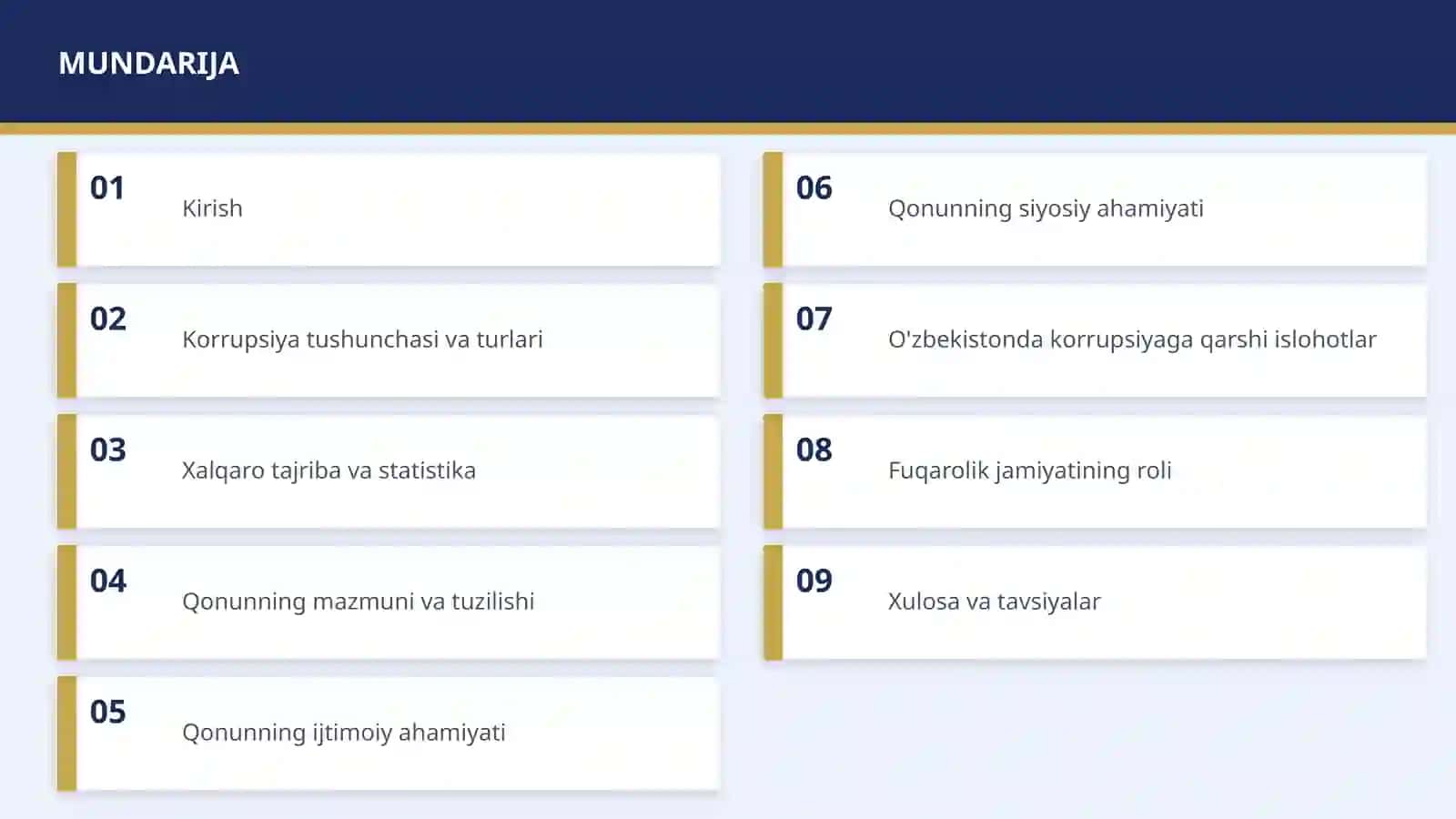 Korrupsiyaga qarshi kurash to‘g‘risidagi qonunning jamiyatda ijtimoiy-siyosiy ahamiyati 2