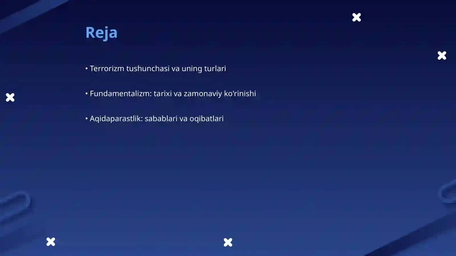 Terrorizm, fundamentalizm, aqidaparastlik tushunchalari 2
