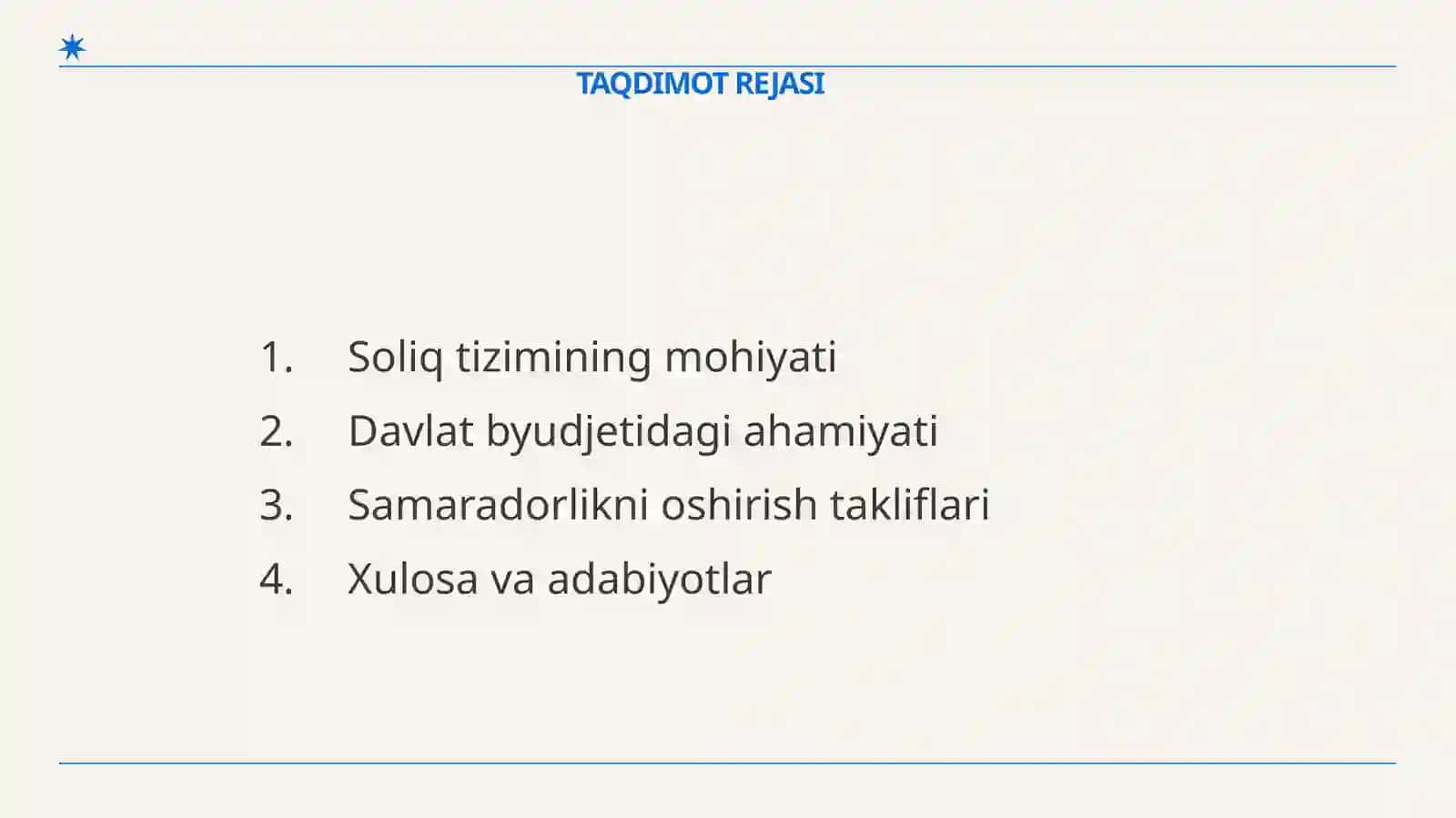 Oʻquv-ilmiy adabiyotlar asosida soliq tizimining iqtisodiy mohiyati va uning davlat byudjetidagi 2