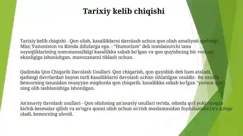 Qadimda Qon Chiqarib Davolash Usullari 2