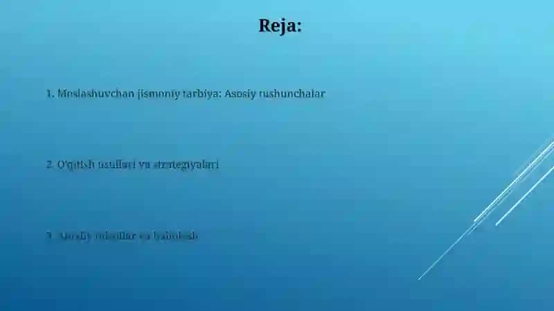 Adaptiv jismoniy tarbiya boʻyicha õrgatish usullari 2
