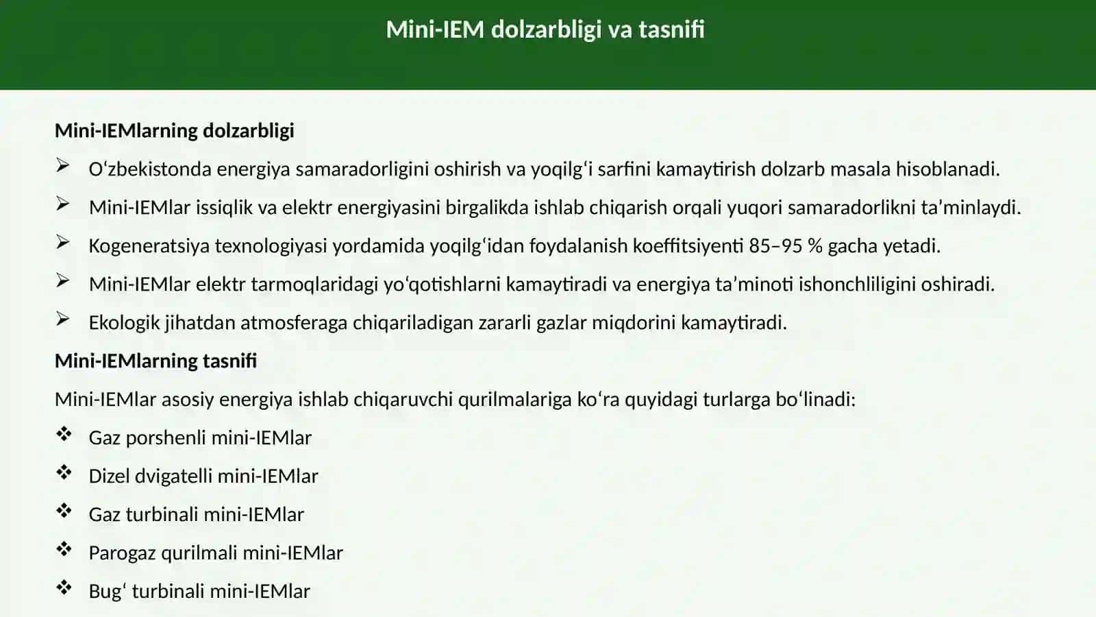 Mini-IEMlarda eng yuqori suv qizdiruvchi qozonlarini rekonstruksiya qilish sxemalarini tahlil qilish 2