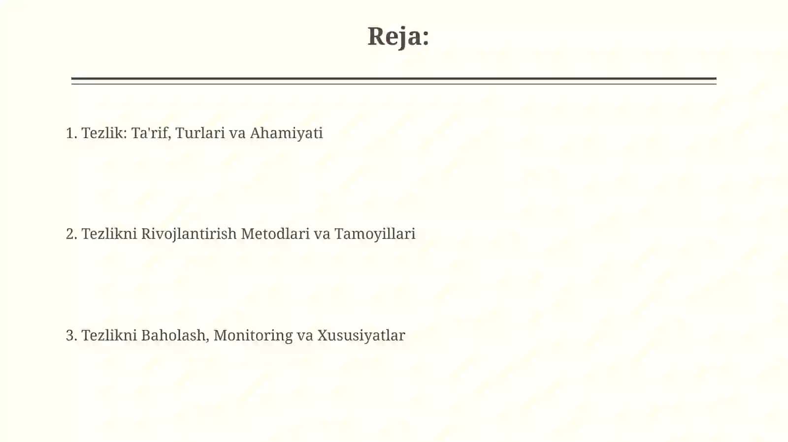 Tezlik sifati va uning rivojlantrish usullari 2