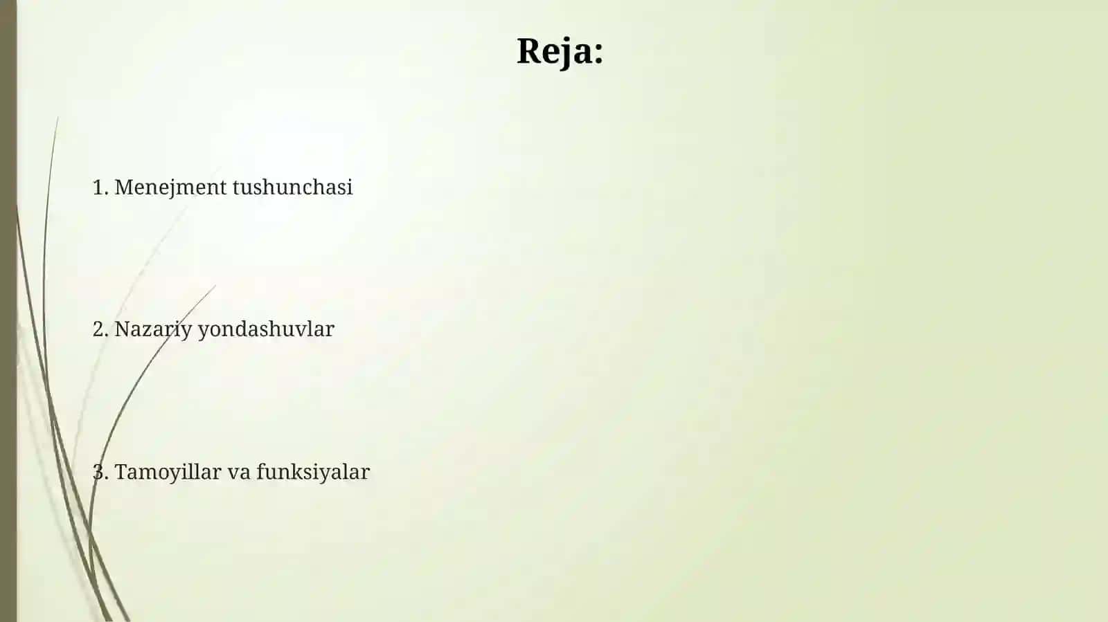 Menejmentning nazariy asoslari 2