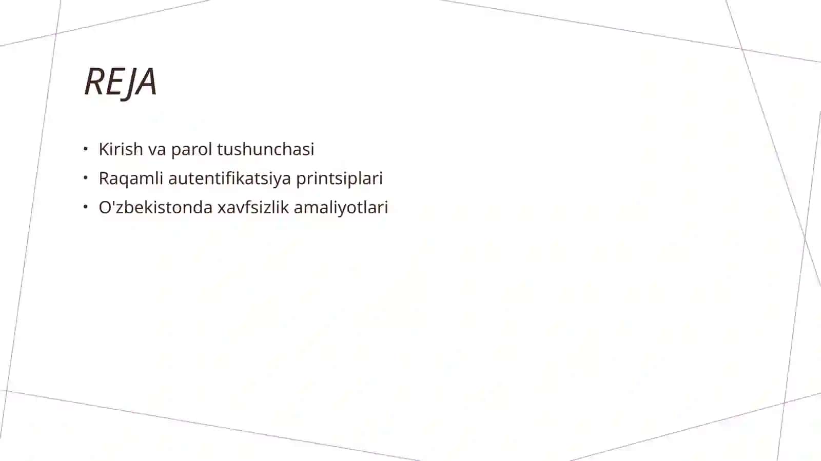 Kirish va parol tushunchasi 2