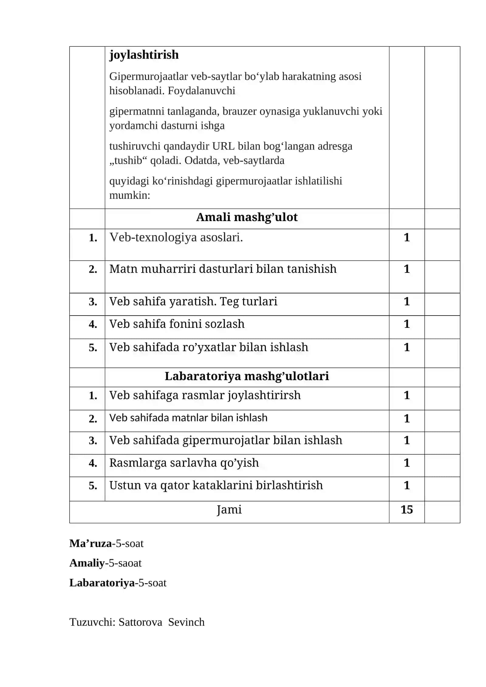 WWW-TEXNOLOGIYA VA HTML TILI 2