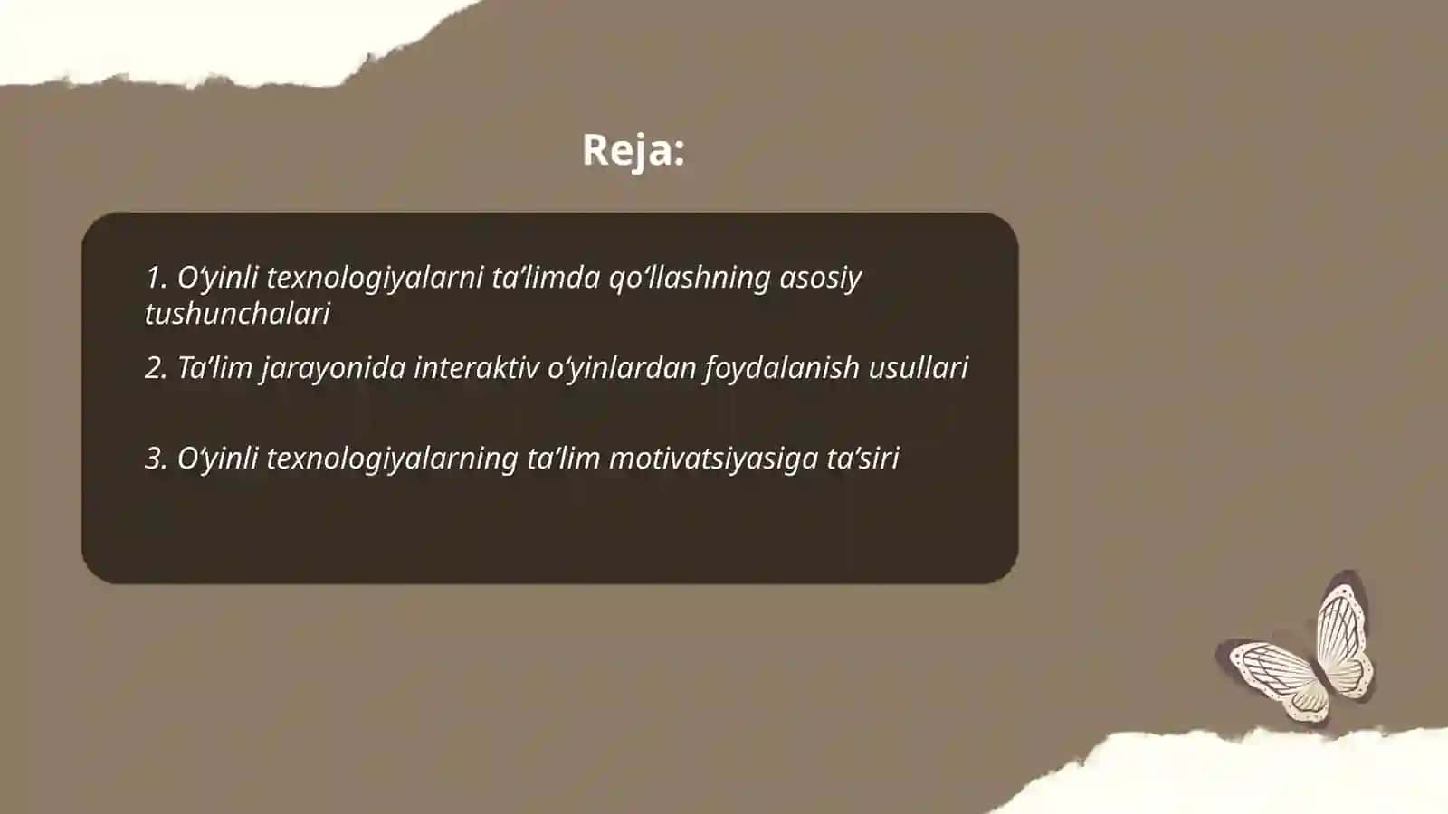 Oʻyinli texnologiyalardan foydalanish 2