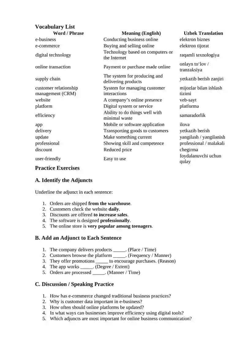 E-Business and E-Commerce 2