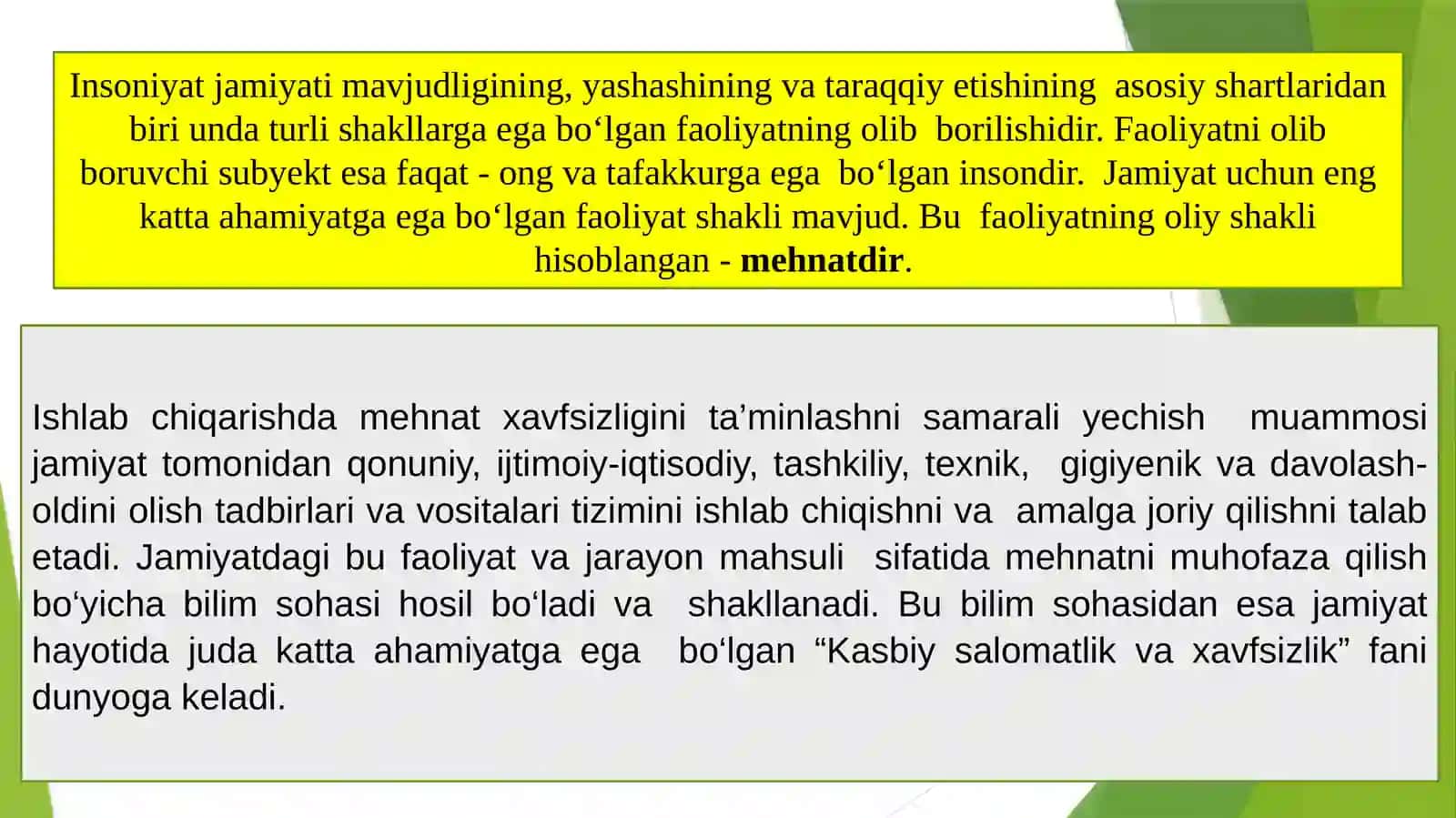 Kasbiy salomatlik va xavfsizlik-1 faniga kirish 2