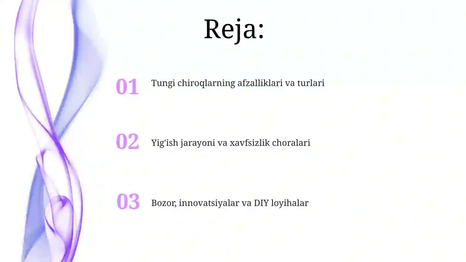 Tungi yoritgichlar yasash 2