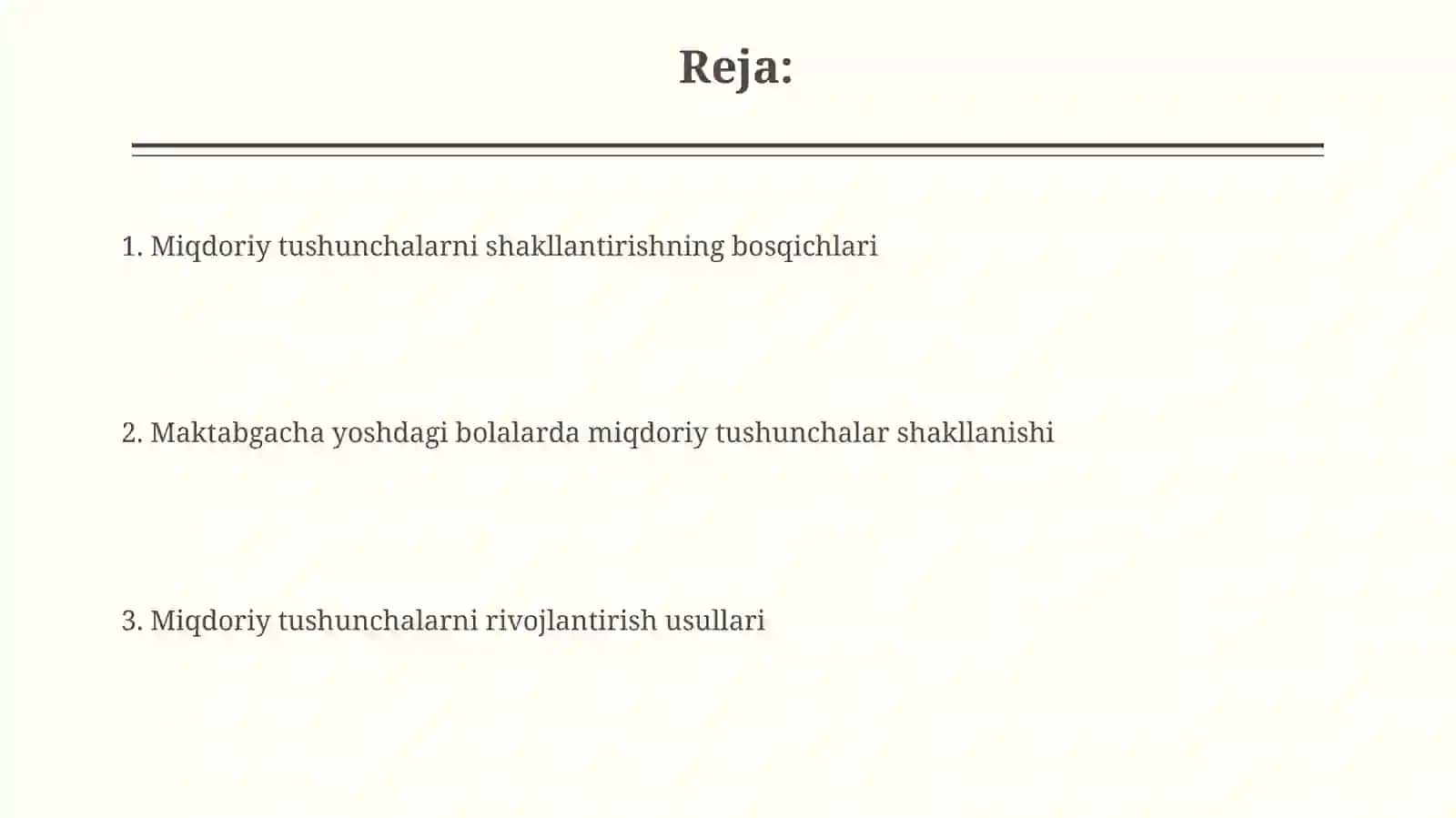 Miqdoriy tushunchalarni shakllantirish 2