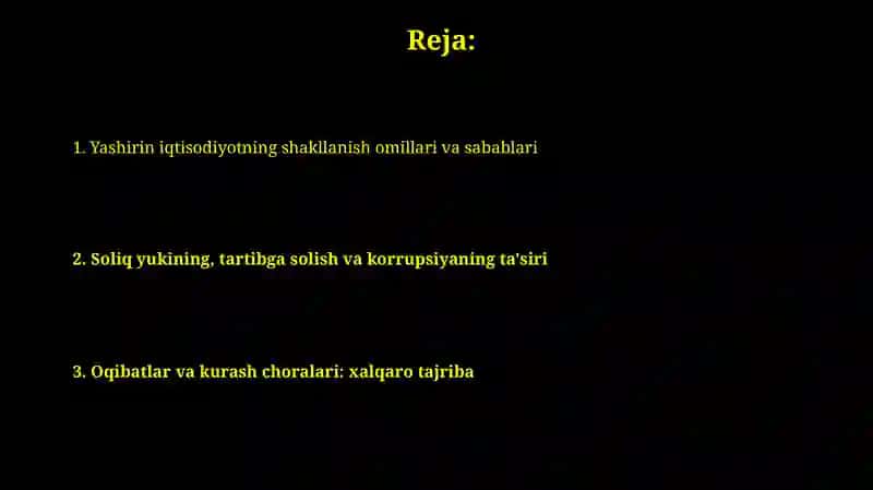 Yashirin iqtisodiyotning shakllanish omillari 2