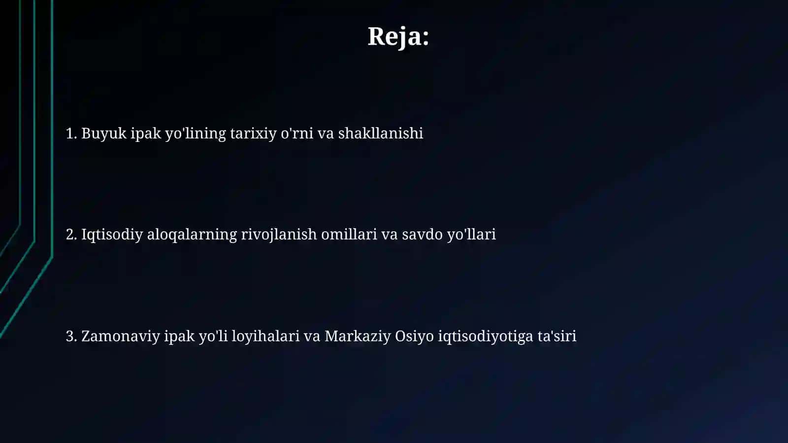Buyuk ipak yoʻlini oʻrta osiyoda iqtisodiy munosabatlarrivojlanishidagioʻrni 2
