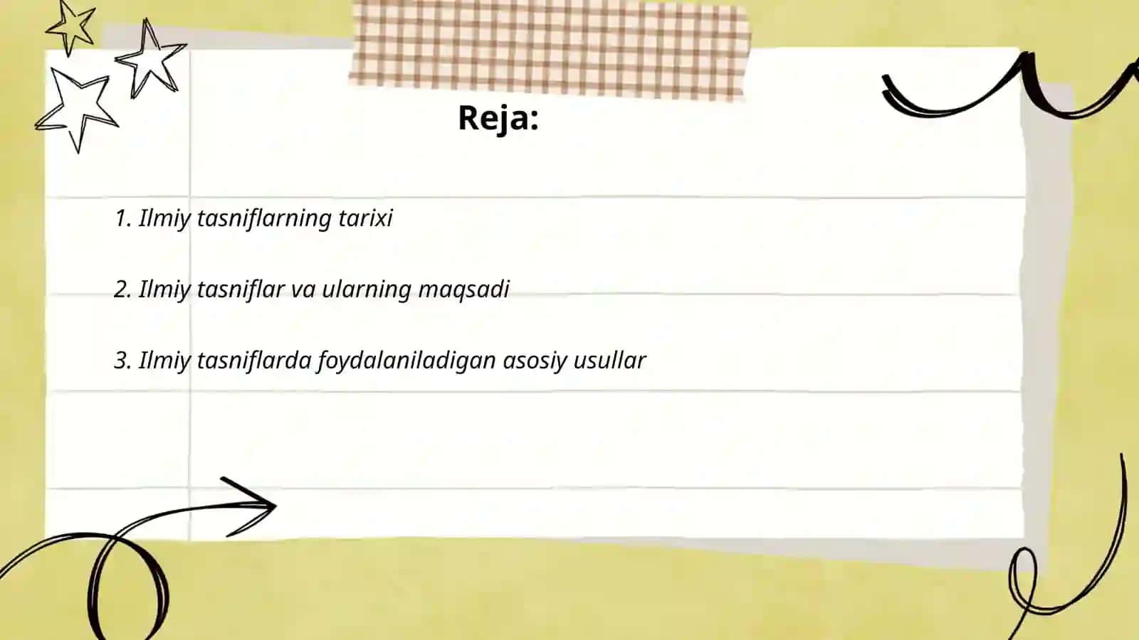 Ilmi tasniflar va ularning xususiyatlari 2