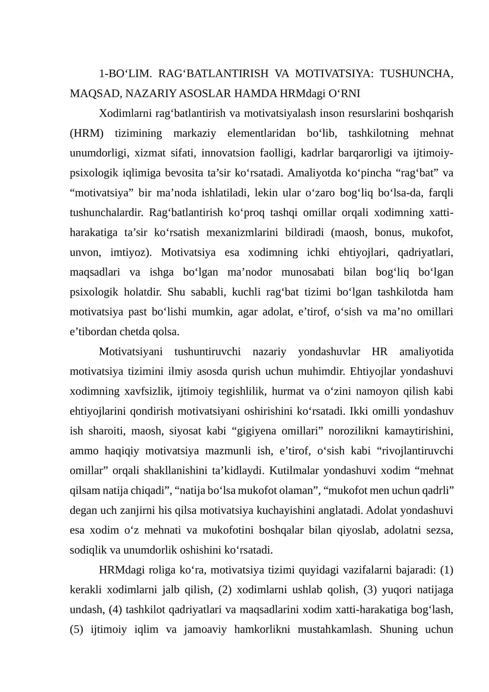 Xodimlarni rag‘batlantirish va motivatsiyalash usullari 2