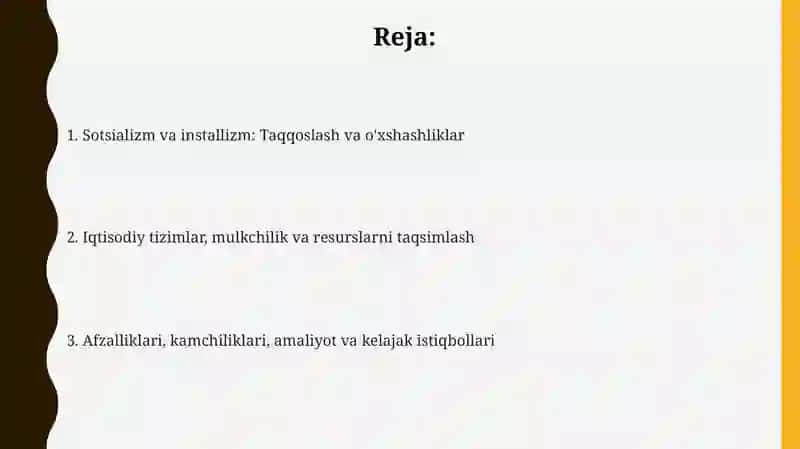 Sotsializm va installizm: Taqqoslash va o'xshashliklar 2