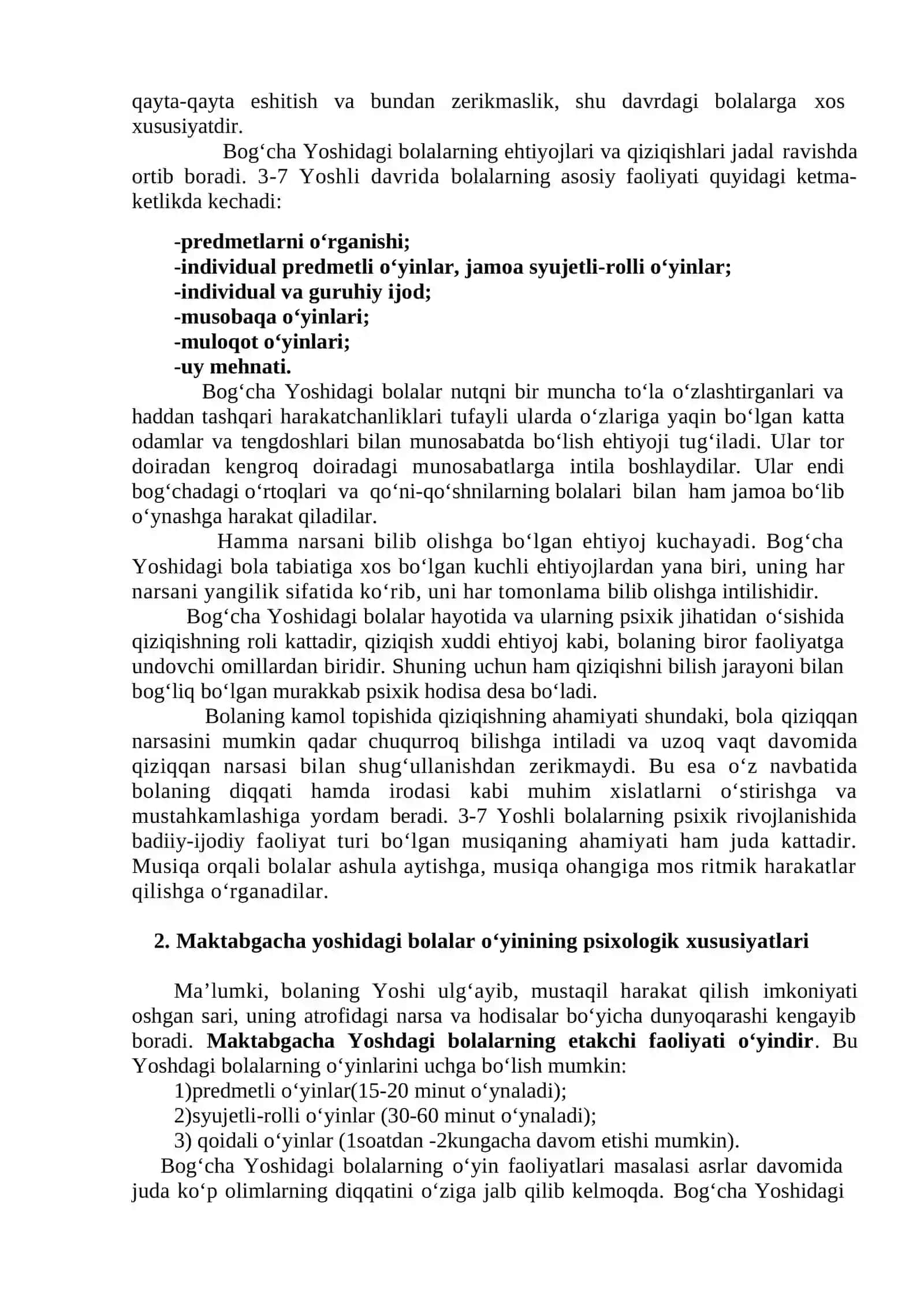 MAKTABGACHA YOSH DAVRIDA PSIXIK RIVOJLANISH XUSUSIYATLARI 2