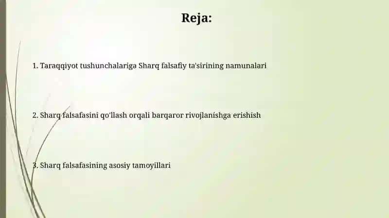 Sharq falsafasi va taraqqiyotdagi roʼli 2