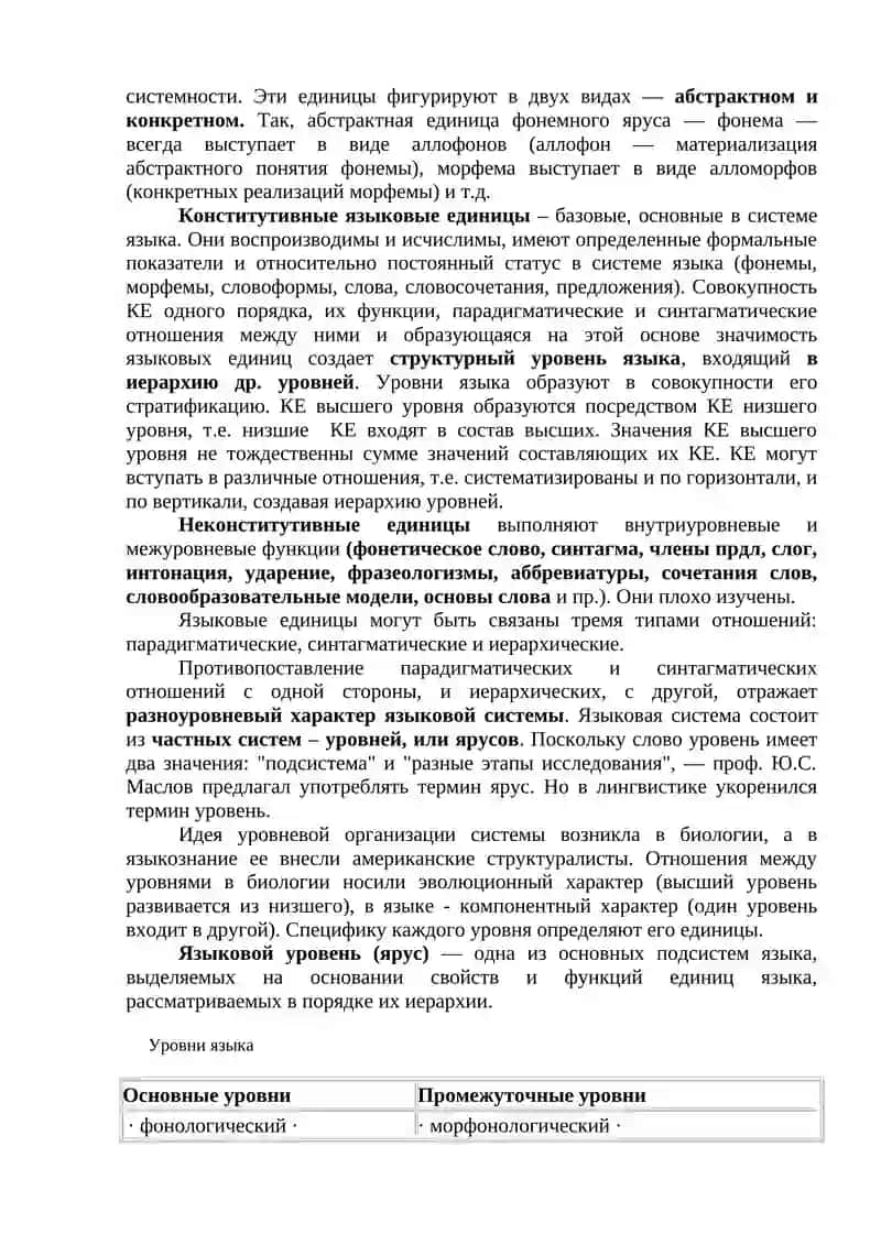 Язык как система, её структура 2