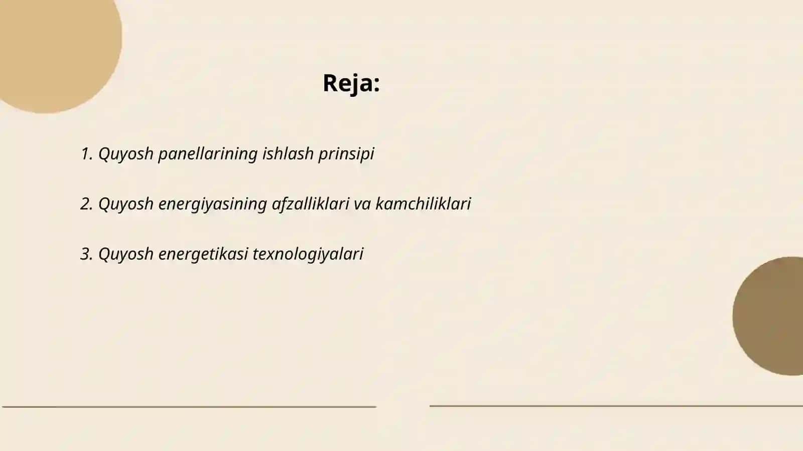 Quyosh energiyasidan foydalanish 2