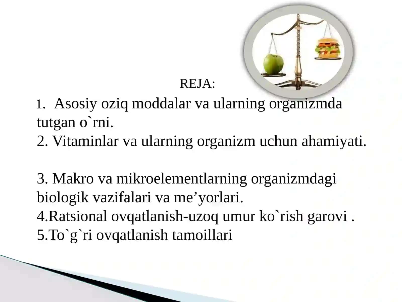 Ovqatlanishning o‘sish, rivojlanish va salomatlikka ta’siri. To‘g‘ri va sifatli ovqatlanish 2