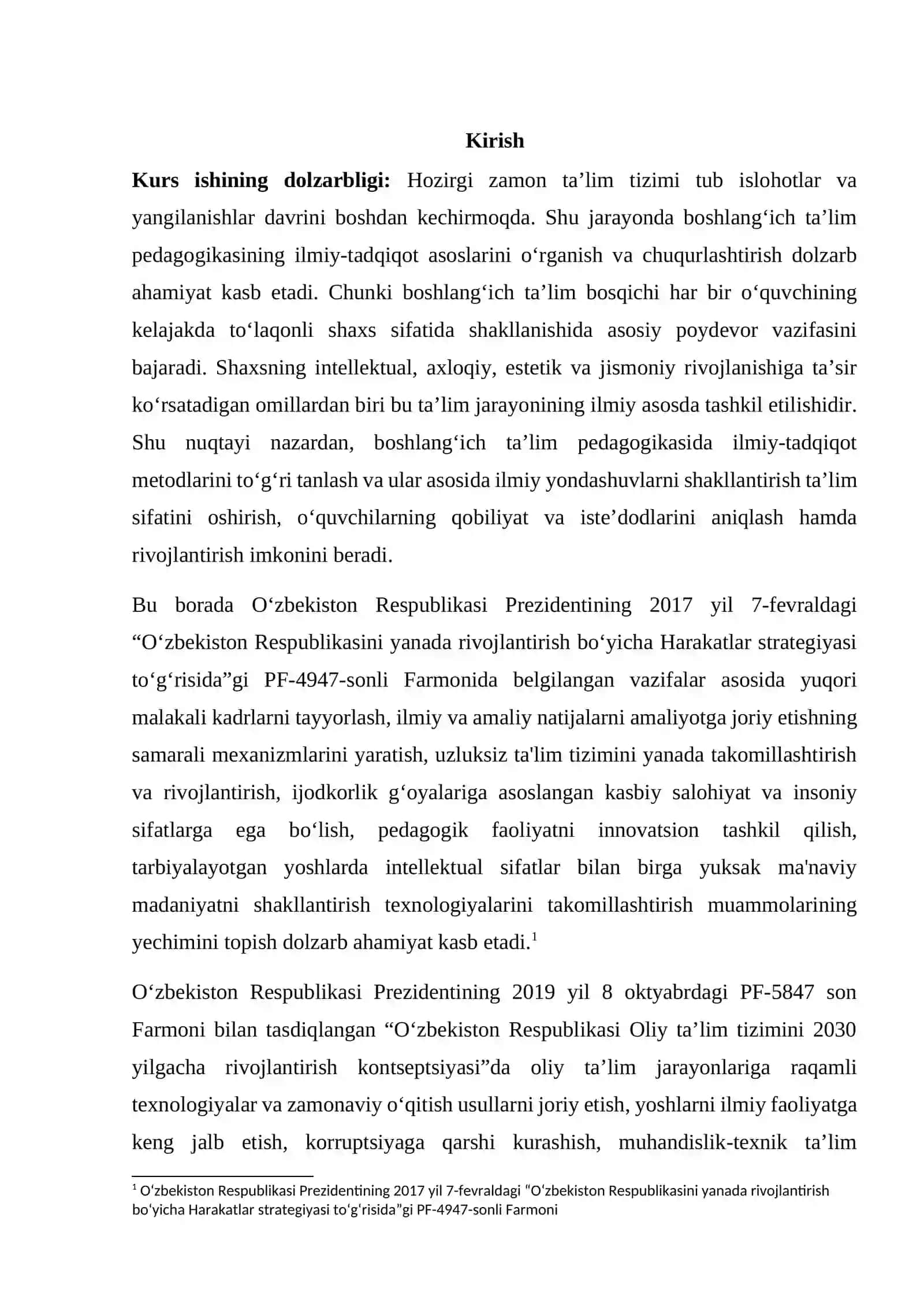 Boshlang'ich ta'lim pedagogikasining ilmiy-tadqiqot metodlari tasnifi 2