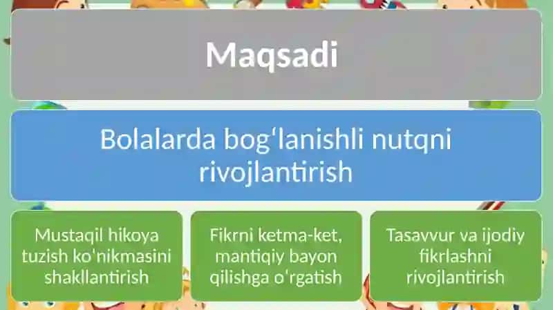 Oyinchoq va predmetlarga qarab hikoya qilishga o'rgatish 2