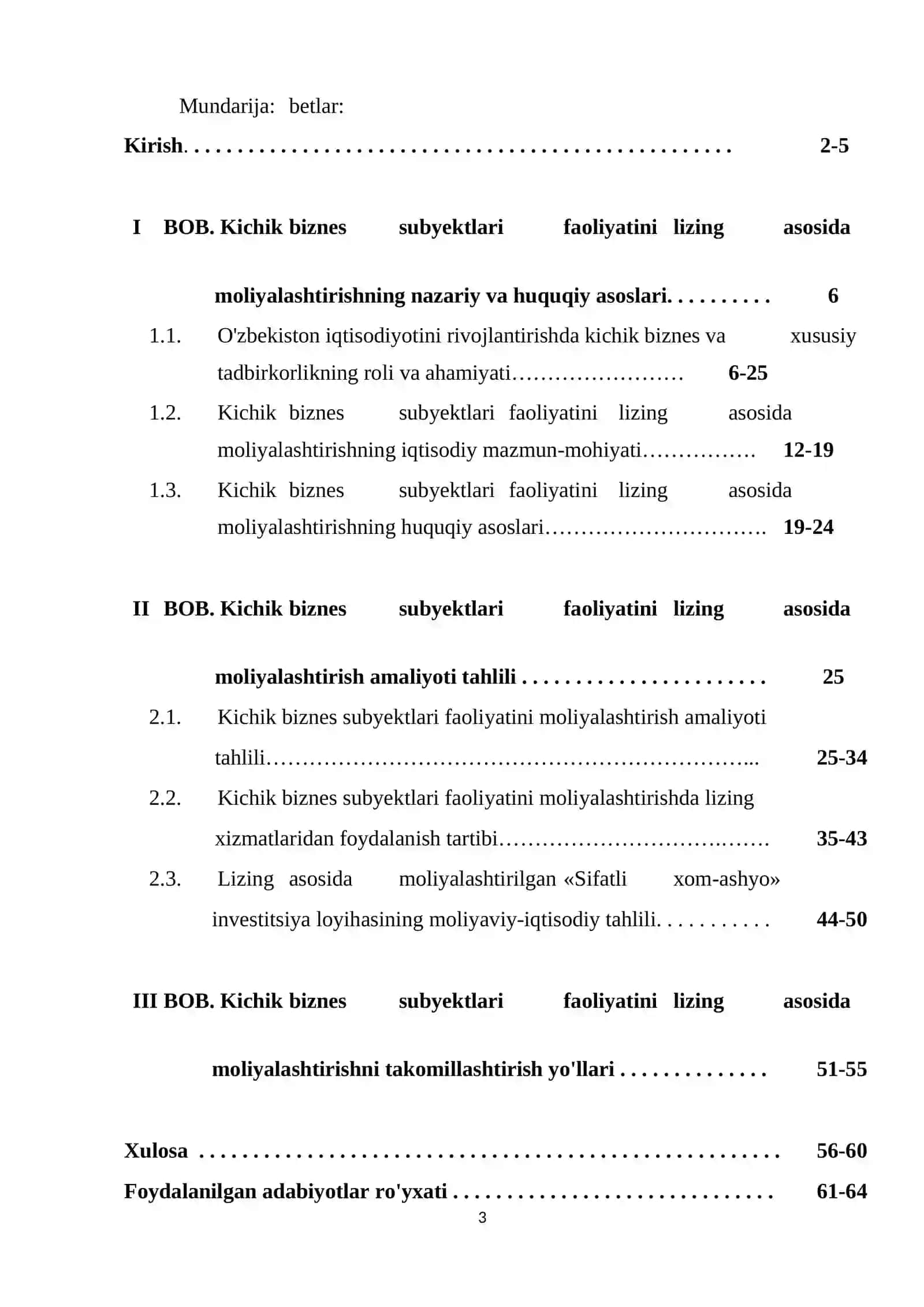 Kichik biznes subyektlari faoliyatini lizing asosida moliyalashtirishni takomillashtirish 2