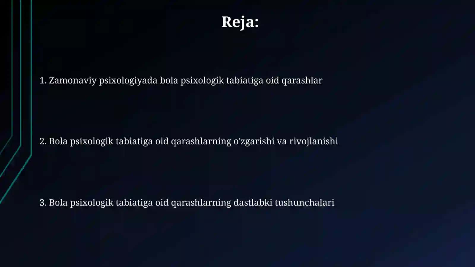 Bola shaxsini psixologik tabiati haqidagi qarashlarning özgarishi 2