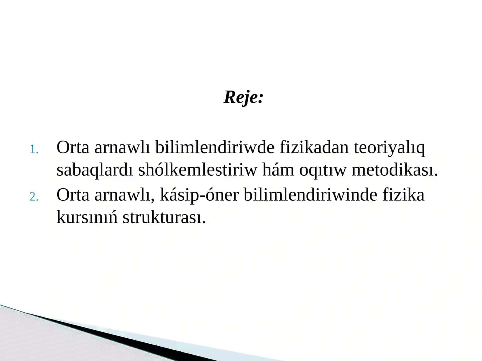 Fizika-Astronomiya oʻqitish metodikasi 2