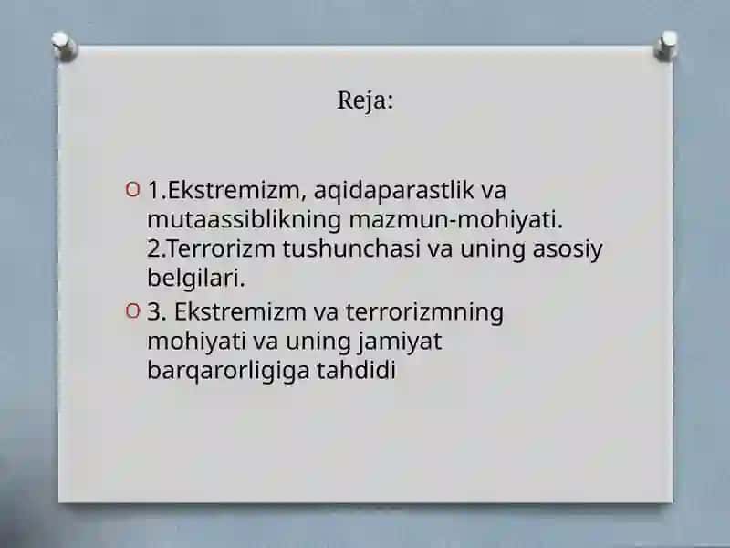 Ekstremizm va terrorizmning mohiyati 2