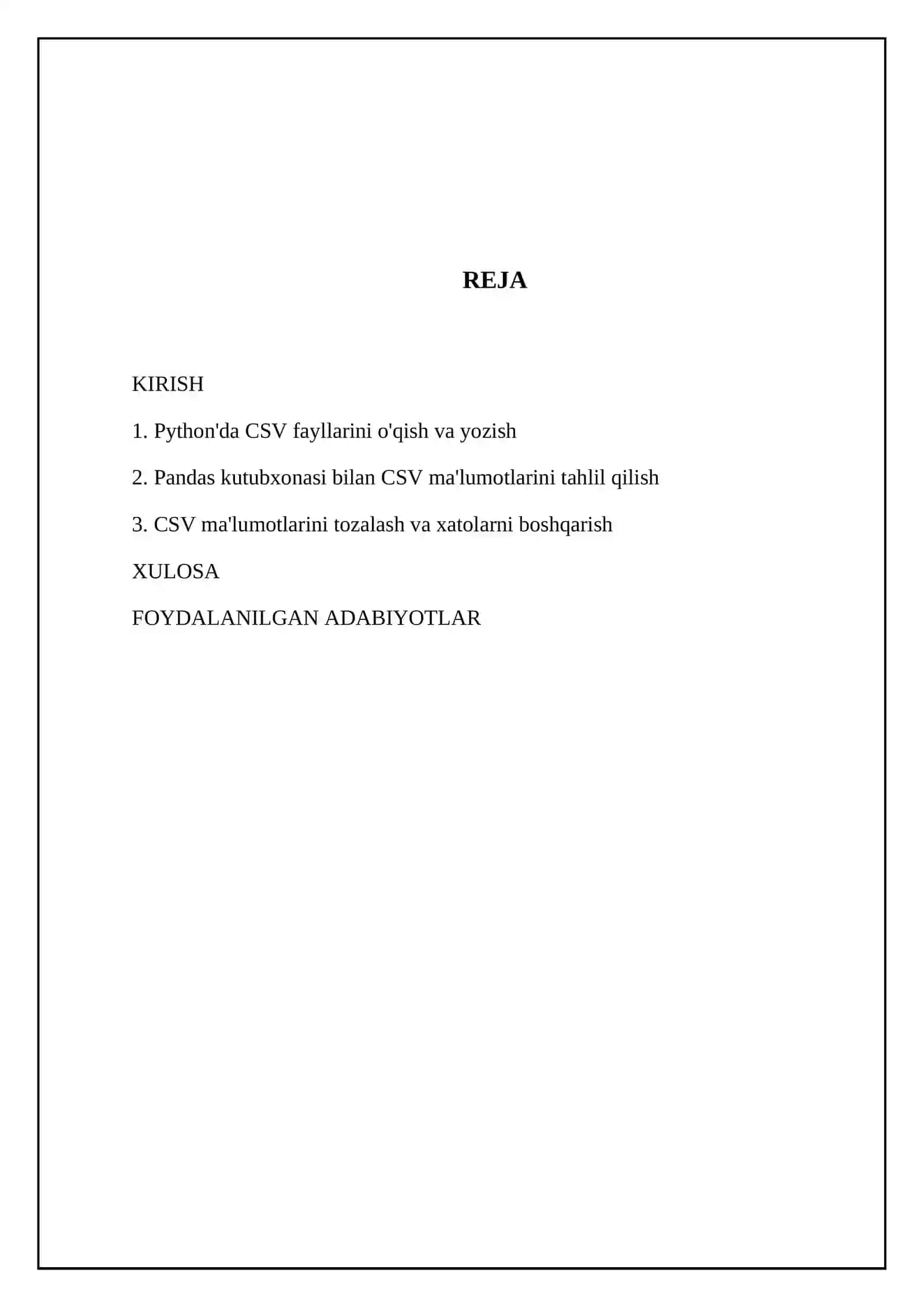 Python da csv fayllari bilan ishlash 2