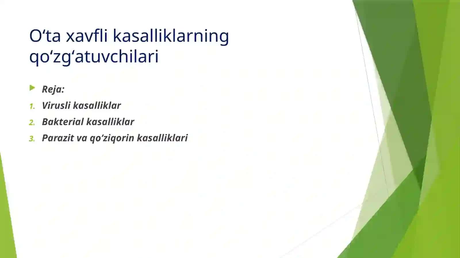 Mikrobiologiya,VirusalogiyavaImmunologiyafanidan tayyorlagan taqdimoti 2