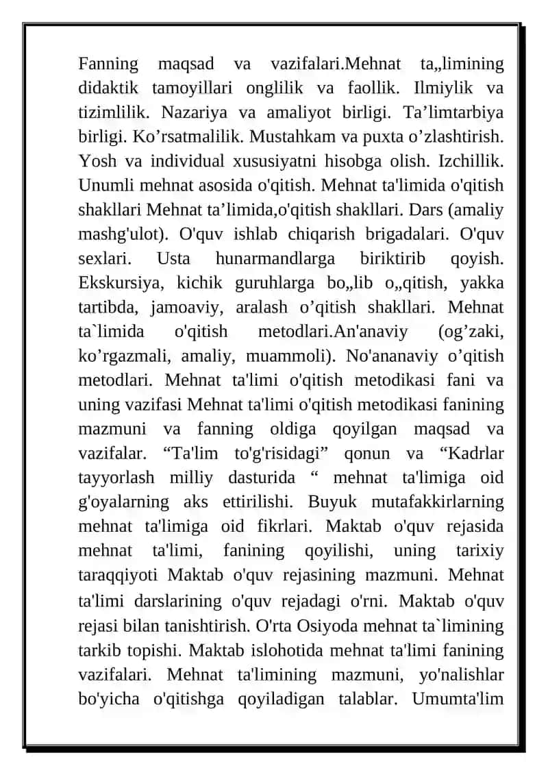 Texnologiya Fani Dars Ishlanmasi 2