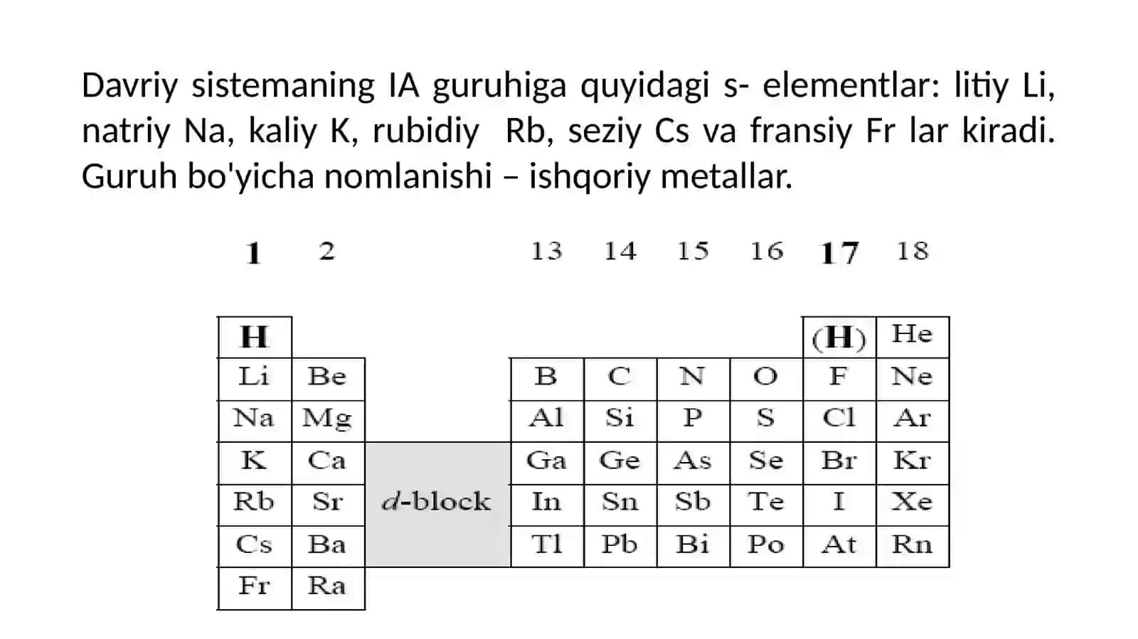 Ishqoriymetallarvaularningelektronformulasi,tabiatdauchrashi 2