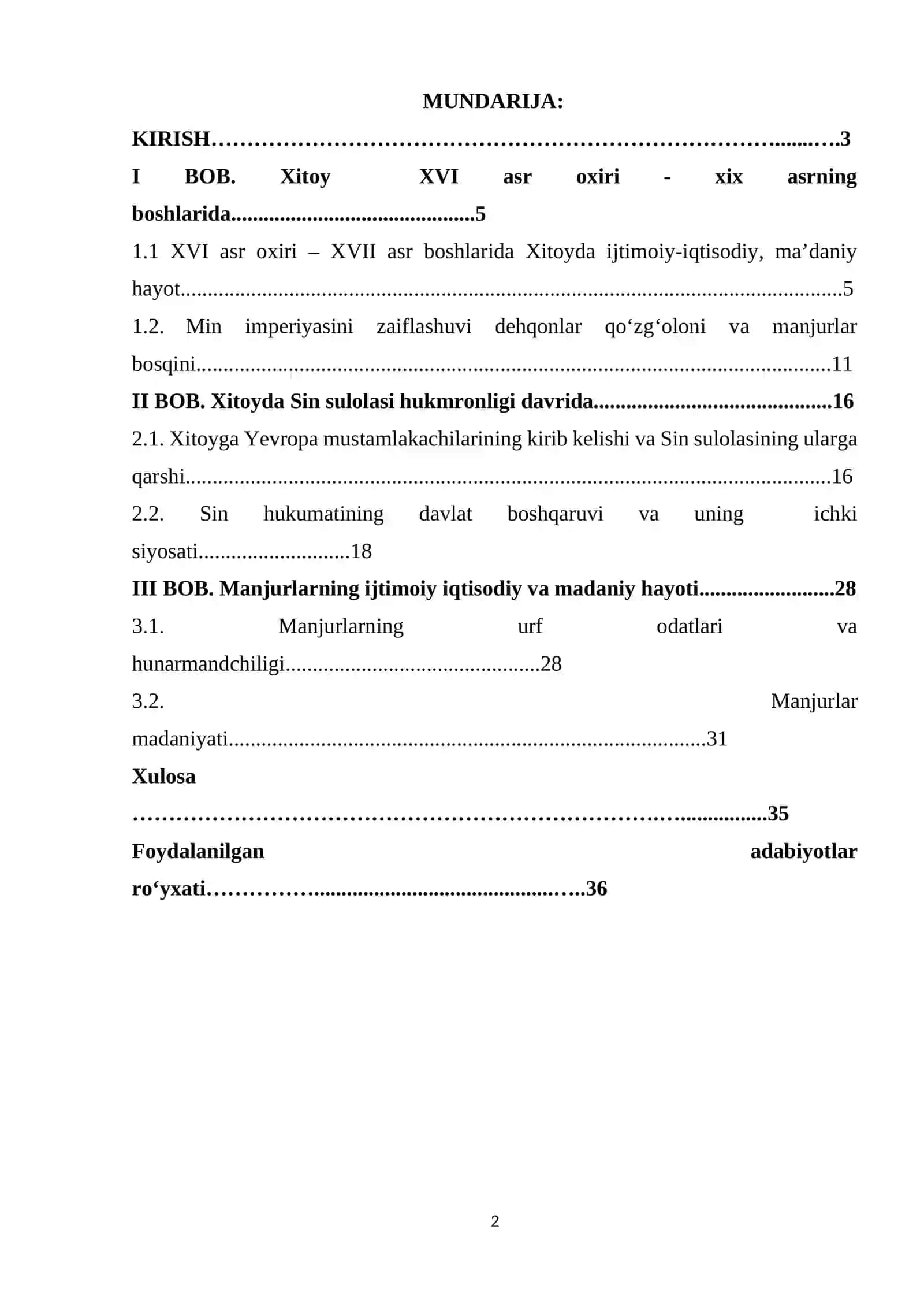 XITOYDA MANJURLAR HUKMRONLIGINING O’RNATILISHI, SIN HUKUMATINING ICHKI SIYOSATI 2
