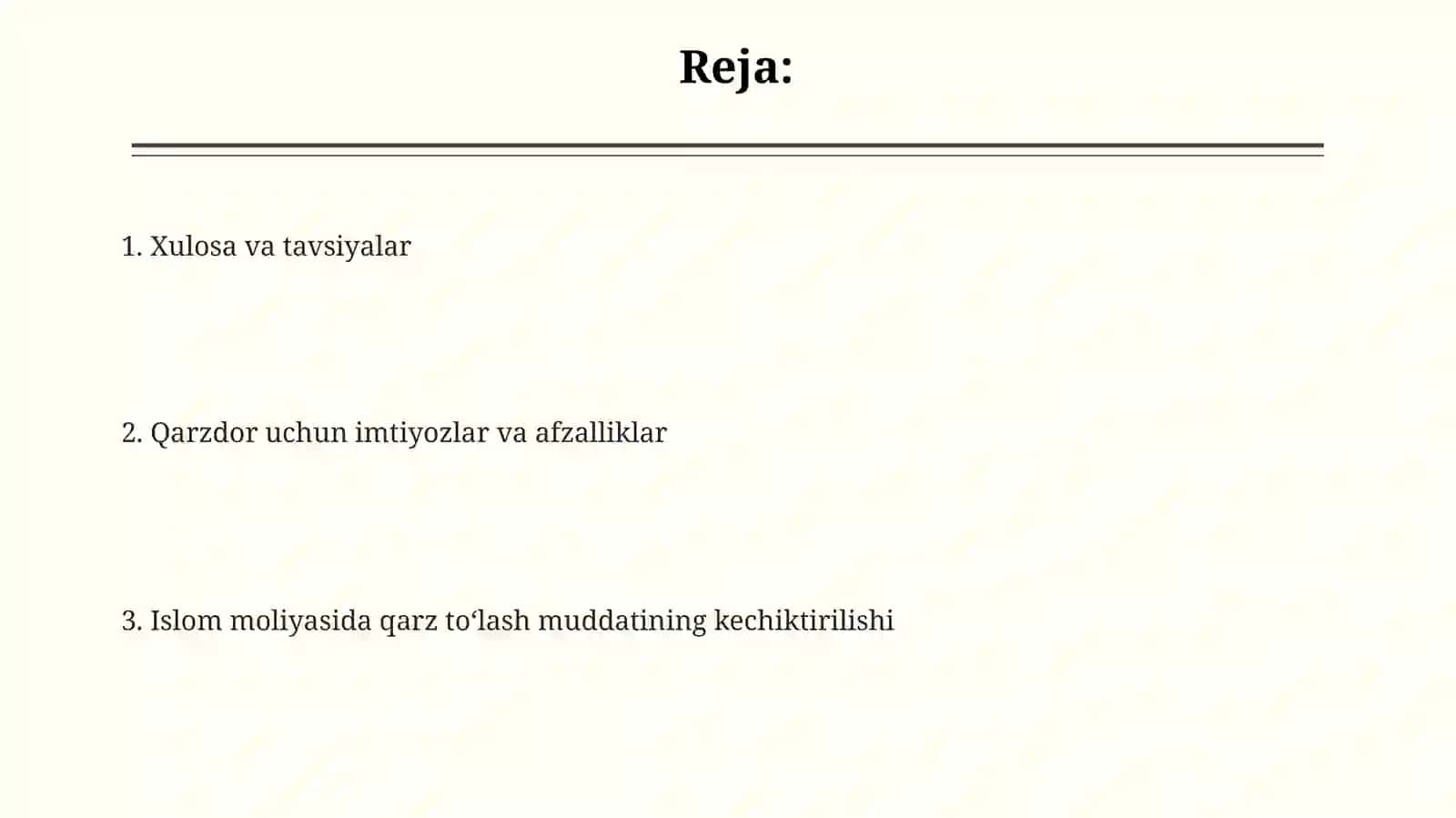 Islom moliyasda qarz tòlovini kecktruvc qarzdor 2