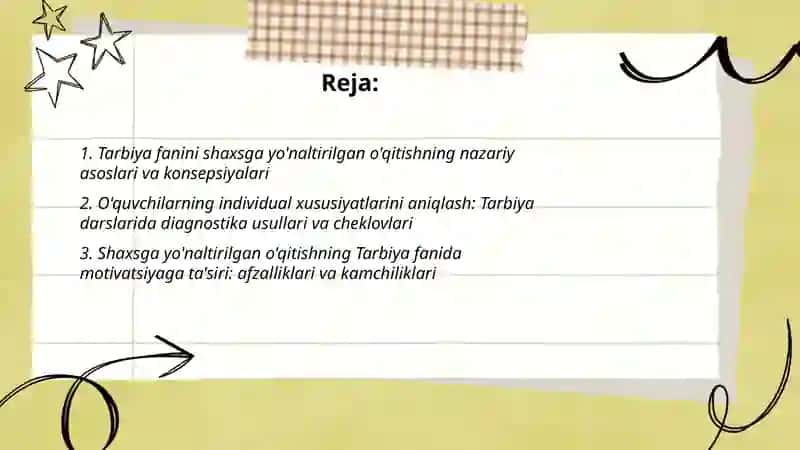 Tarbiya fanini shaxsga yònaltirilgan oʻqitish afzalliklari va kamchiliklarining tahlili 2