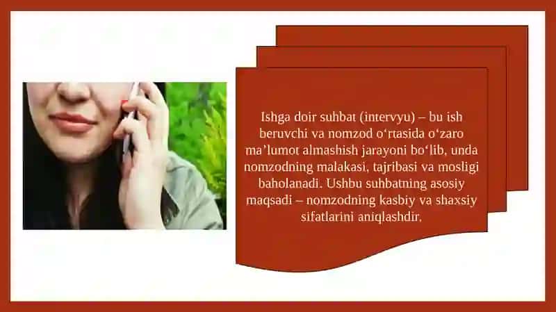 Ishga doir suhbat va telefonda gaplashish etiketi 2
